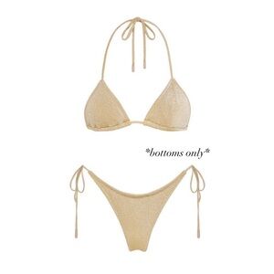 NWT TRIANGL Vinca bikini bottoms in gold sparkle